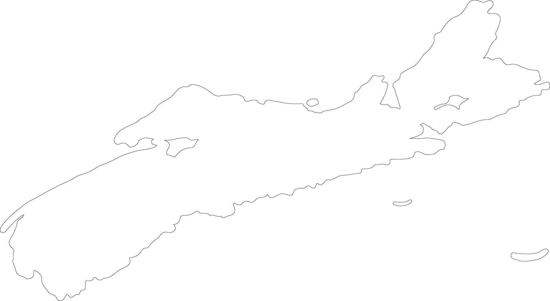 estrella nueva escocia Canadá contorno mapa vector