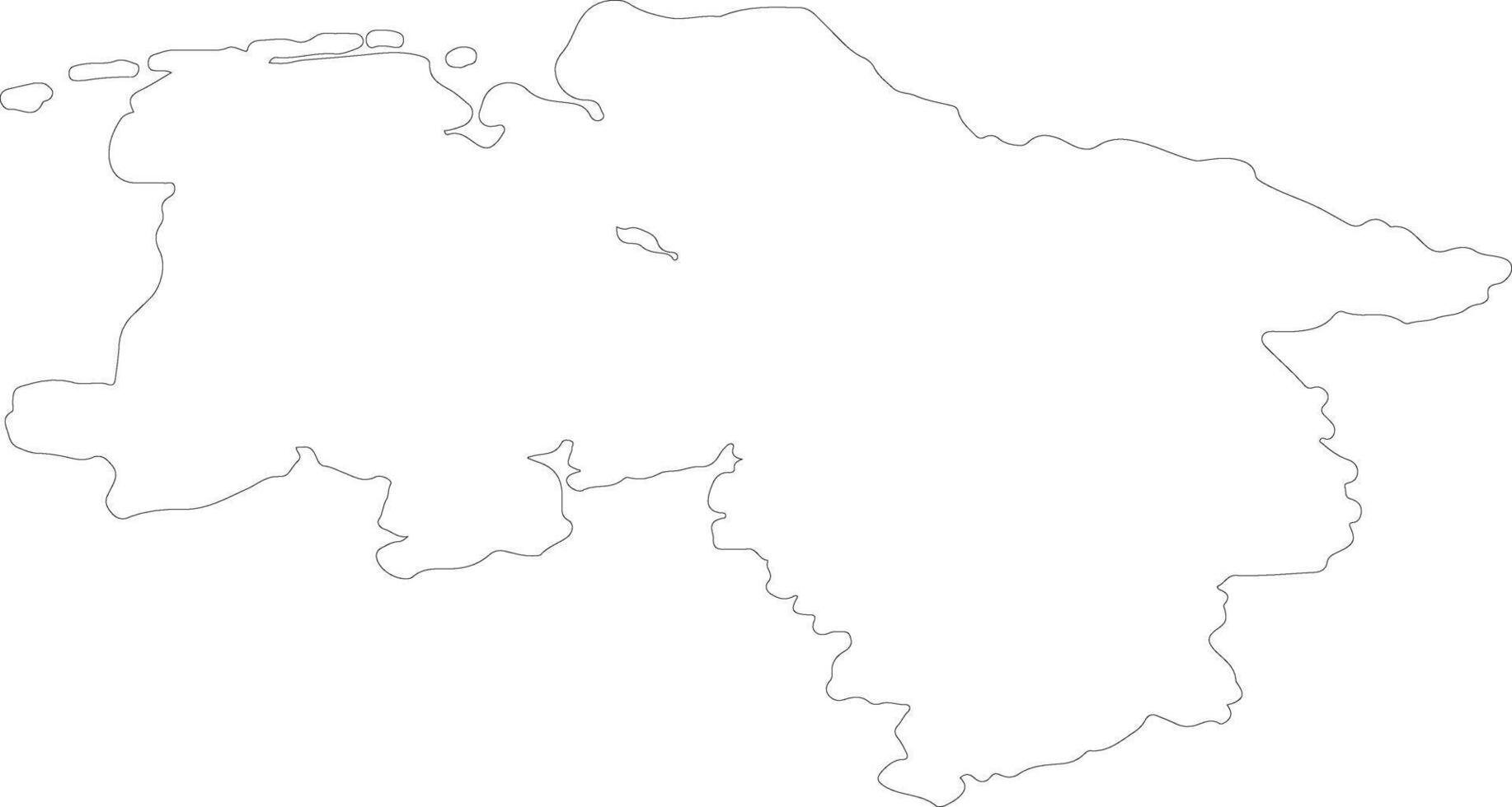 Niedersachsen Germany outline map vector