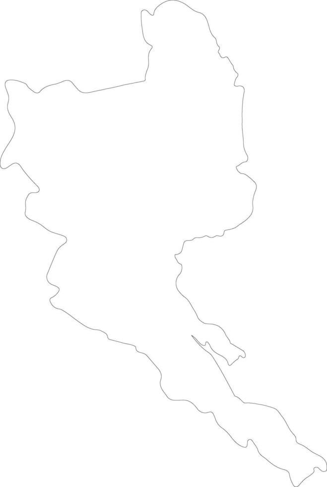 Niari Republic of the Congo outline map vector