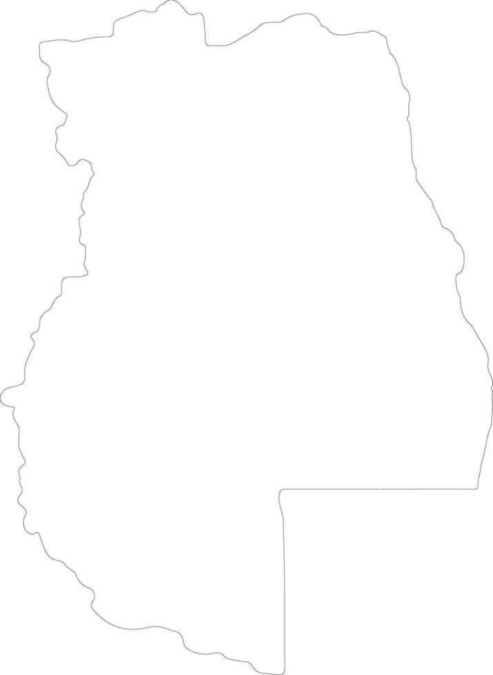 Mendoza Argentina outline map vector