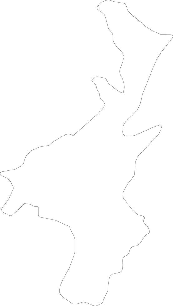 Muyinga Burundi outline map vector