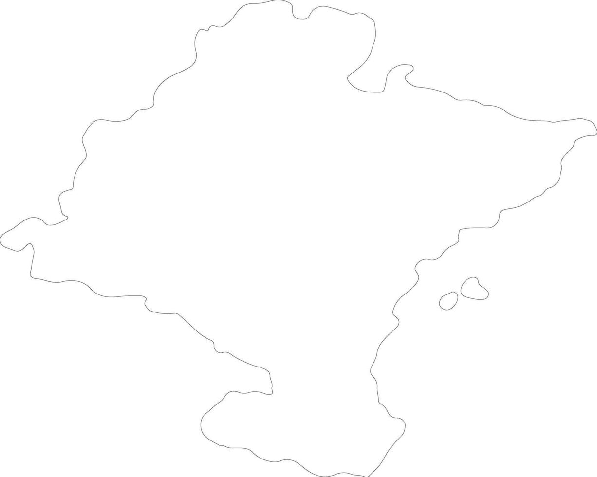 Navarra España contorno mapa vector