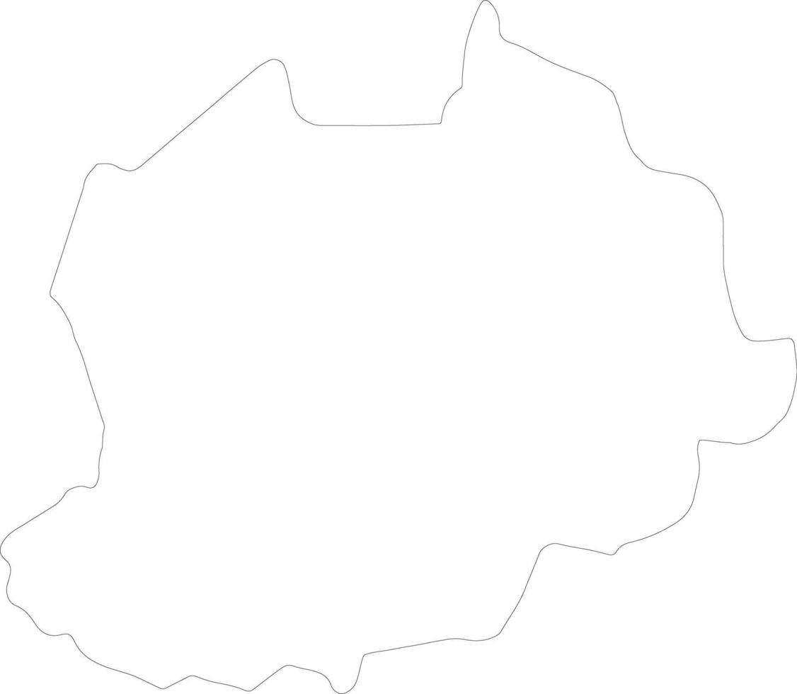 Nord-Ouest Cameroon outline map vector