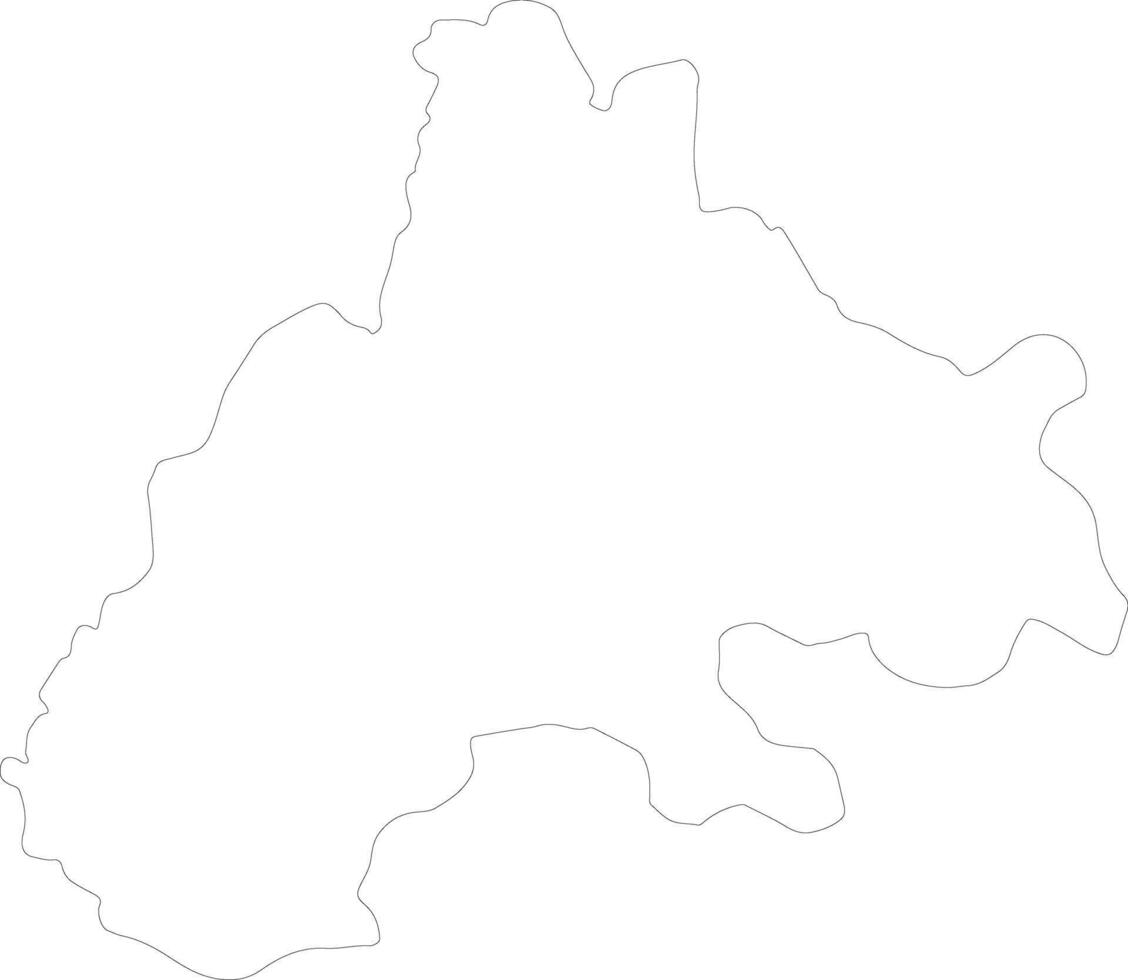 Mou Houn Burkina Faso outline map vector