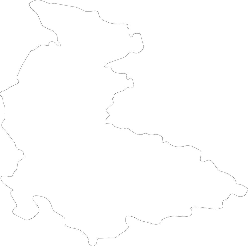 Olomoucky Czech Republic outline map vector