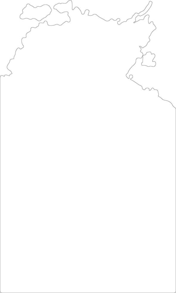 Northern Territory Australia outline map vector