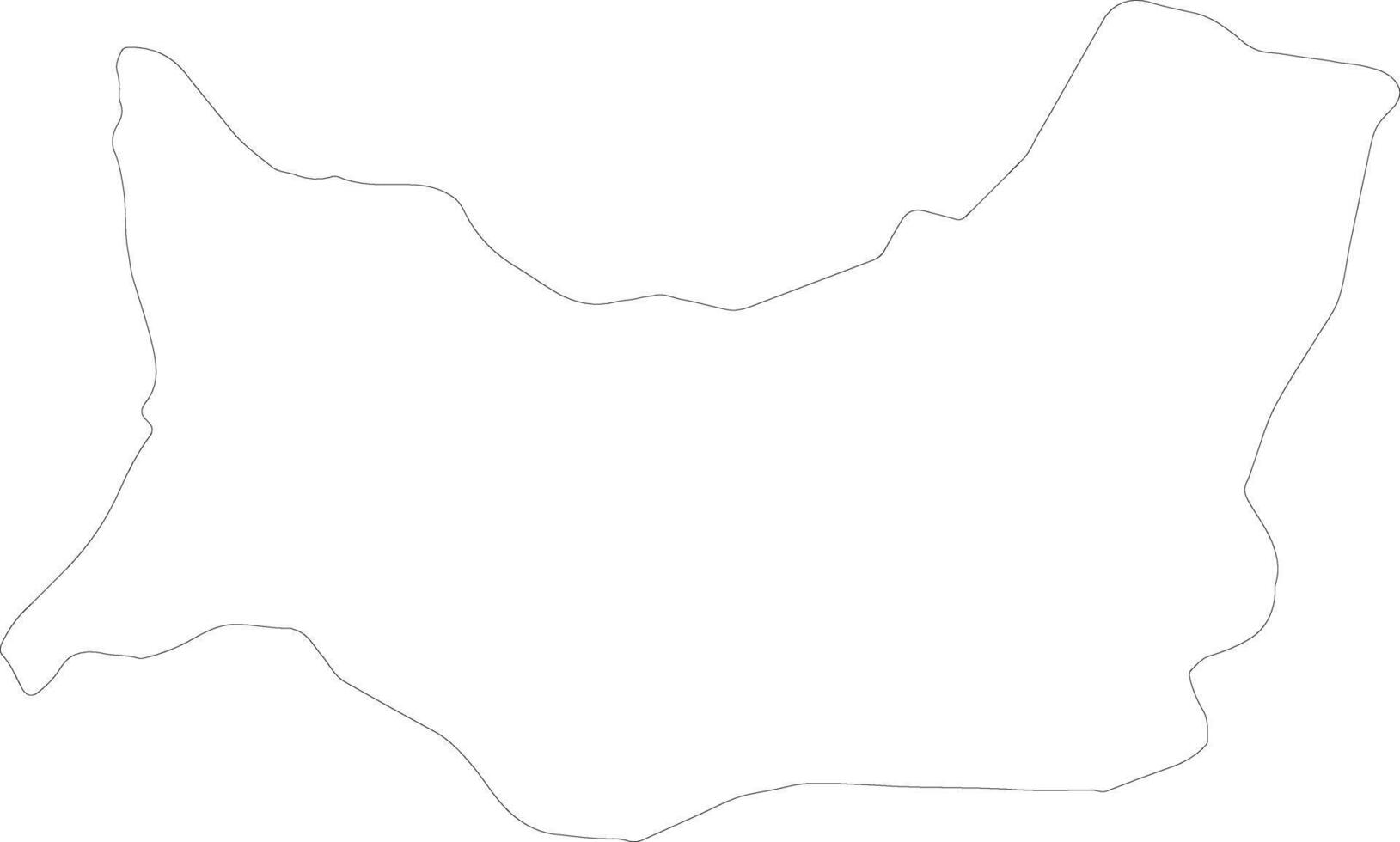 Medio Campidano Italy outline map vector