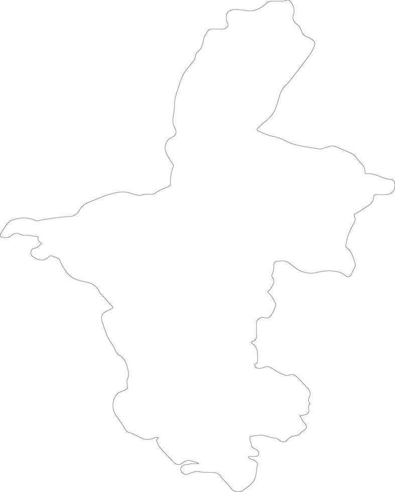 Ningxia China outline map vector