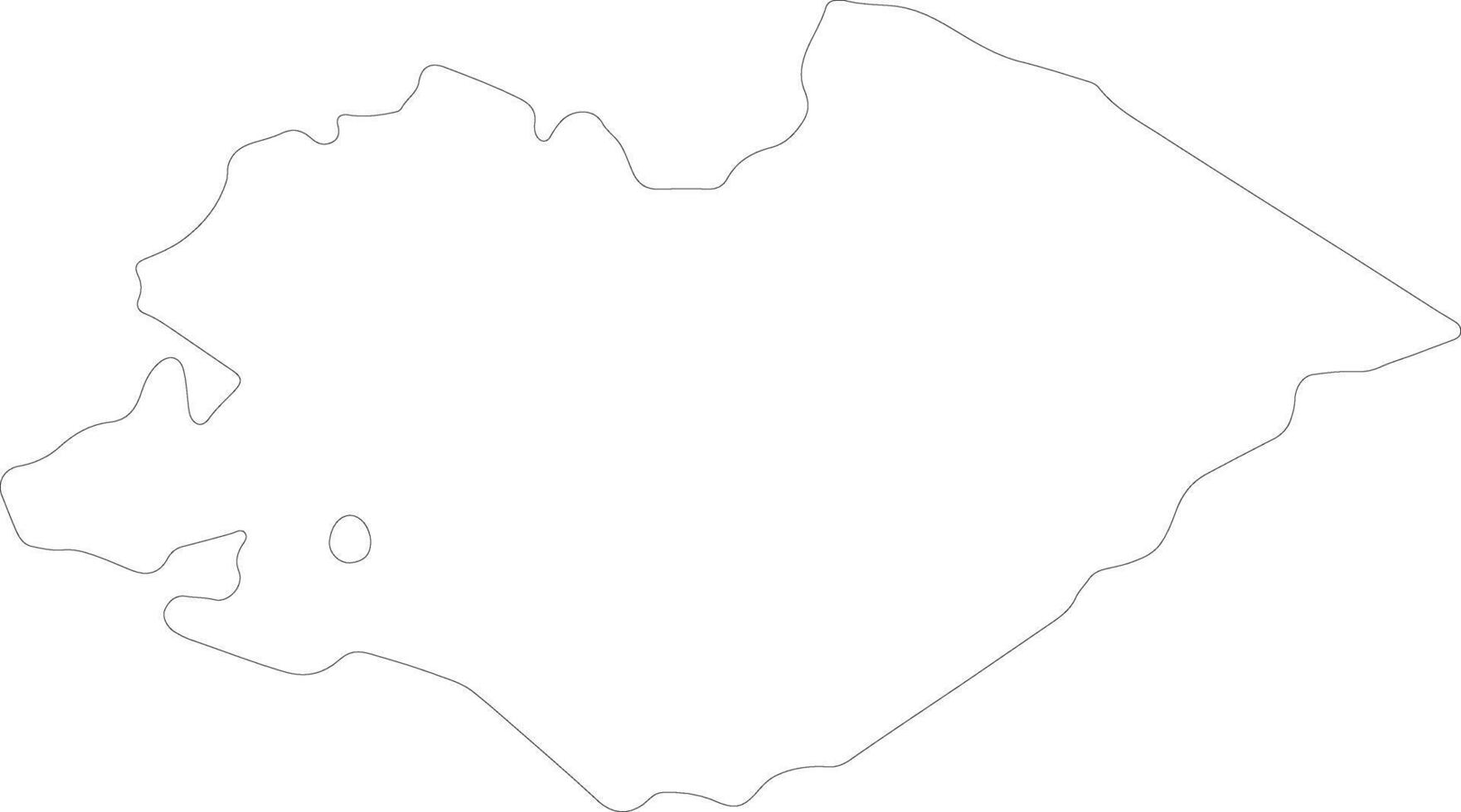 Pesaro e Urbino Italy outline map vector