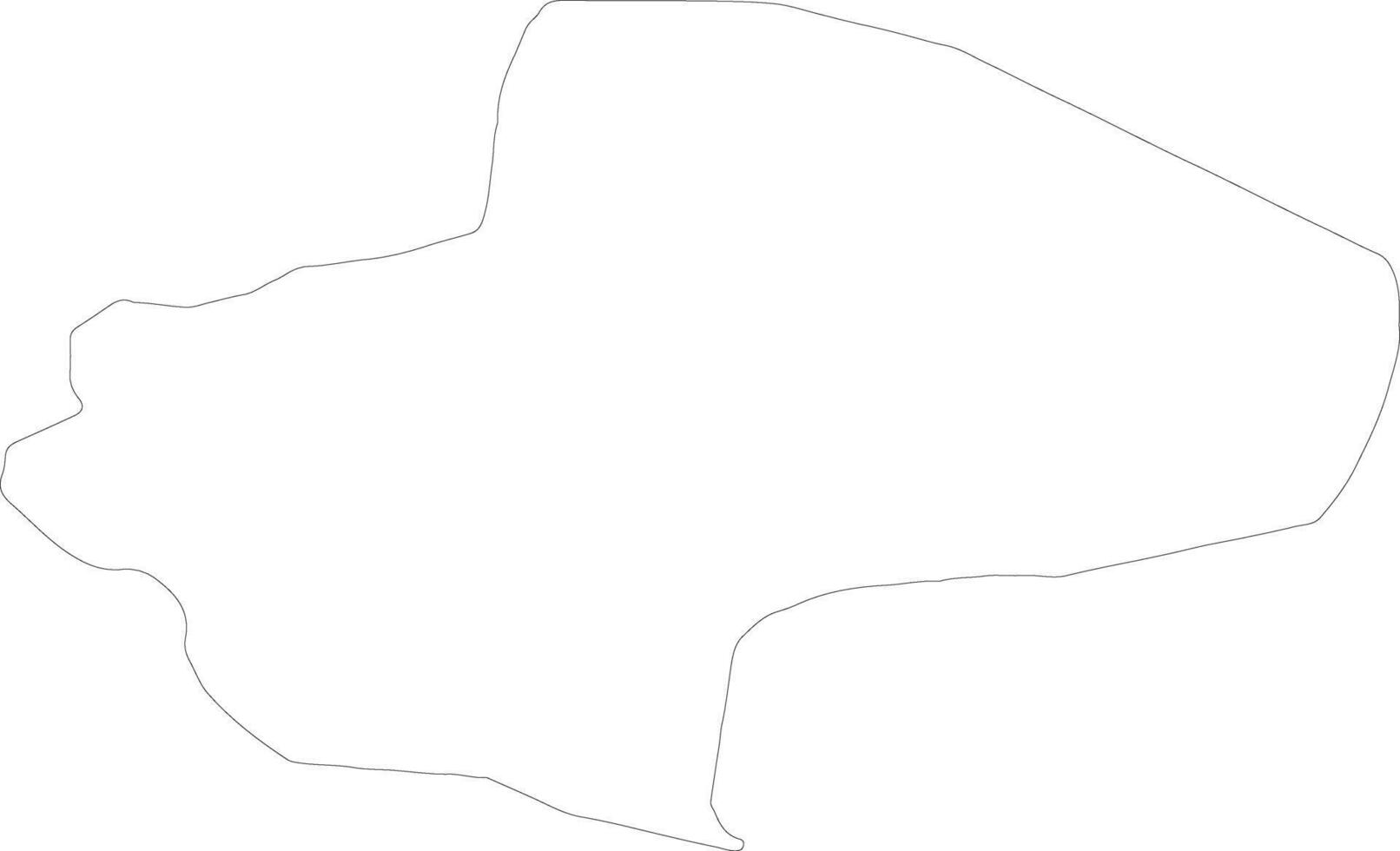 Qom Iran outline map vector
