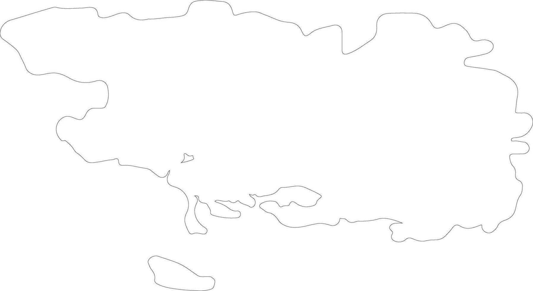 Morbihan France outline map vector