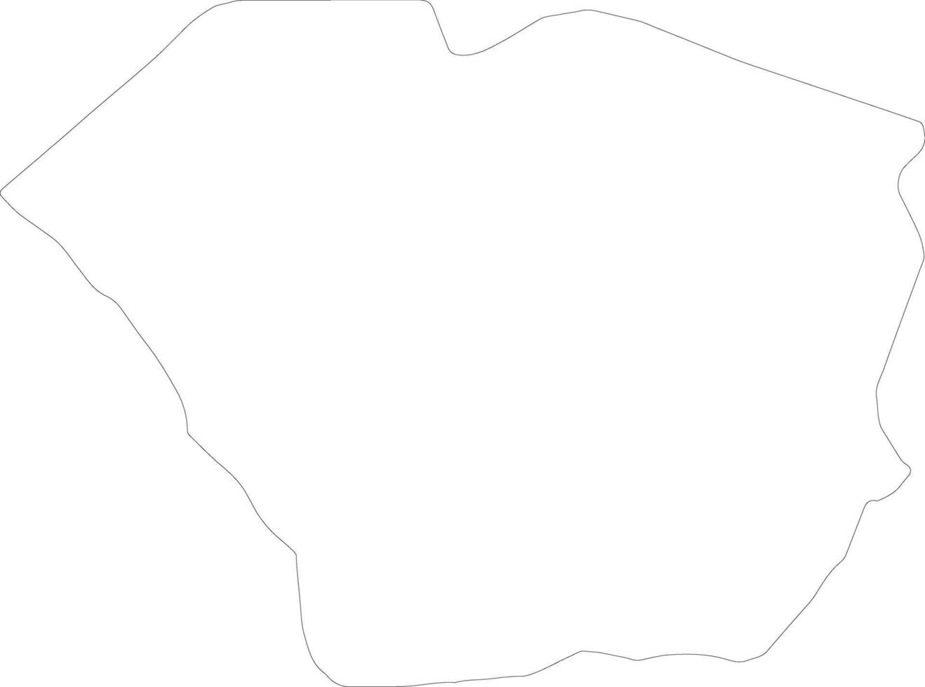 Oudalan Burkina Faso outline map vector