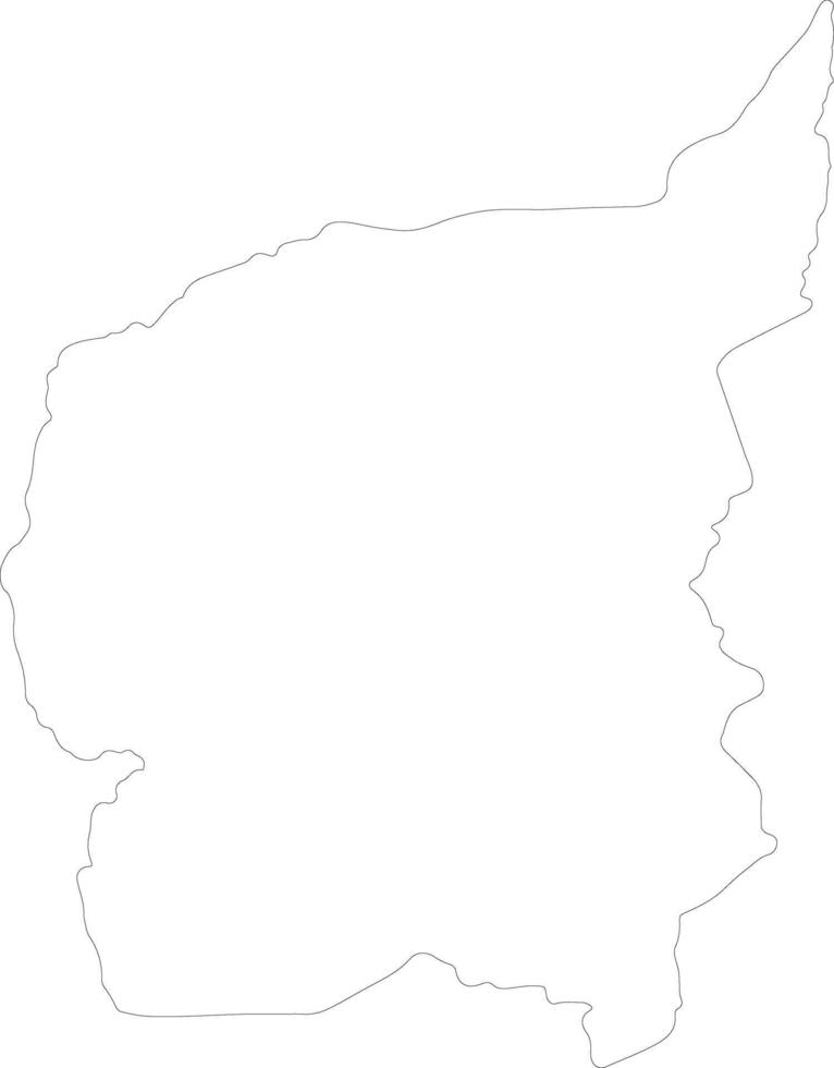 Ouham Central African Republic outline map vector