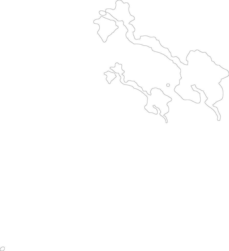 Puntarenas Costa Rica outline map vector
