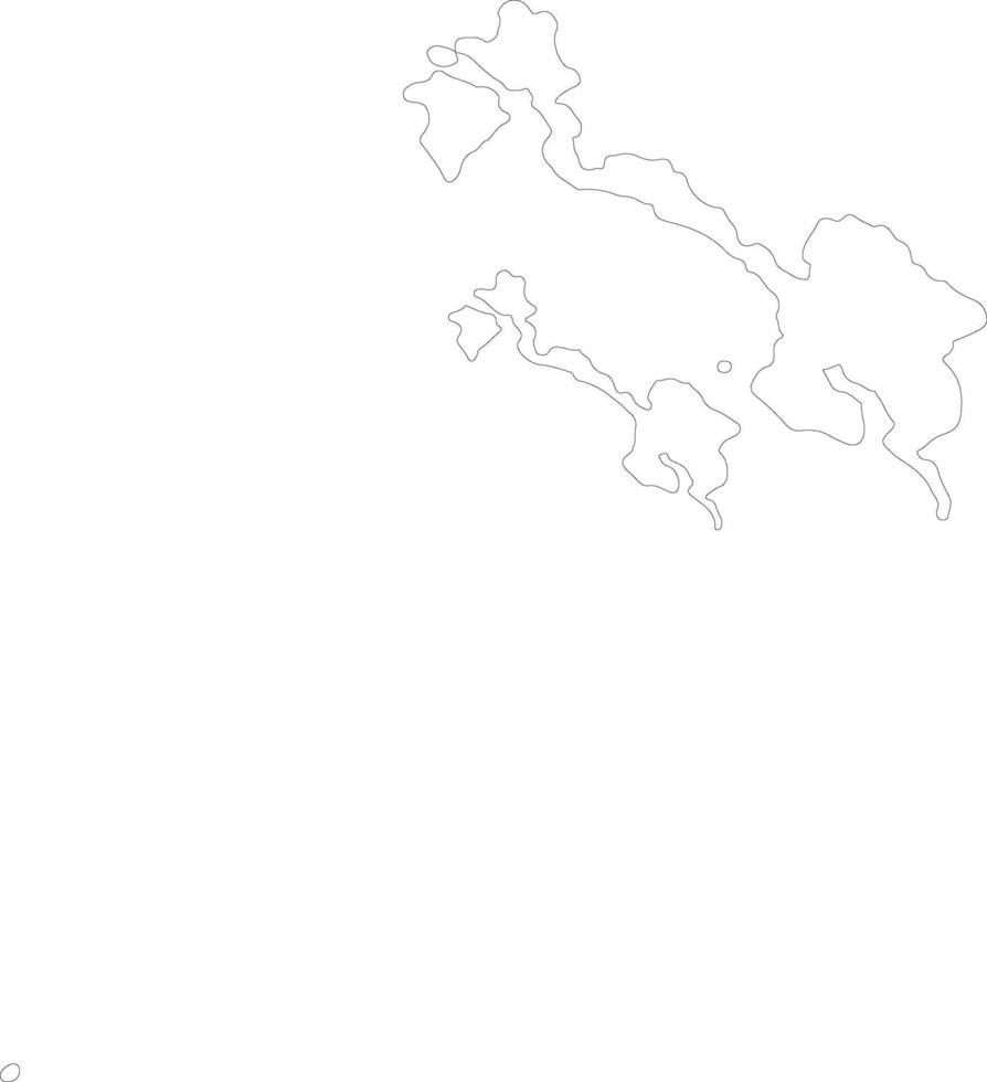 Puntarenas Costa Rica outline map vector