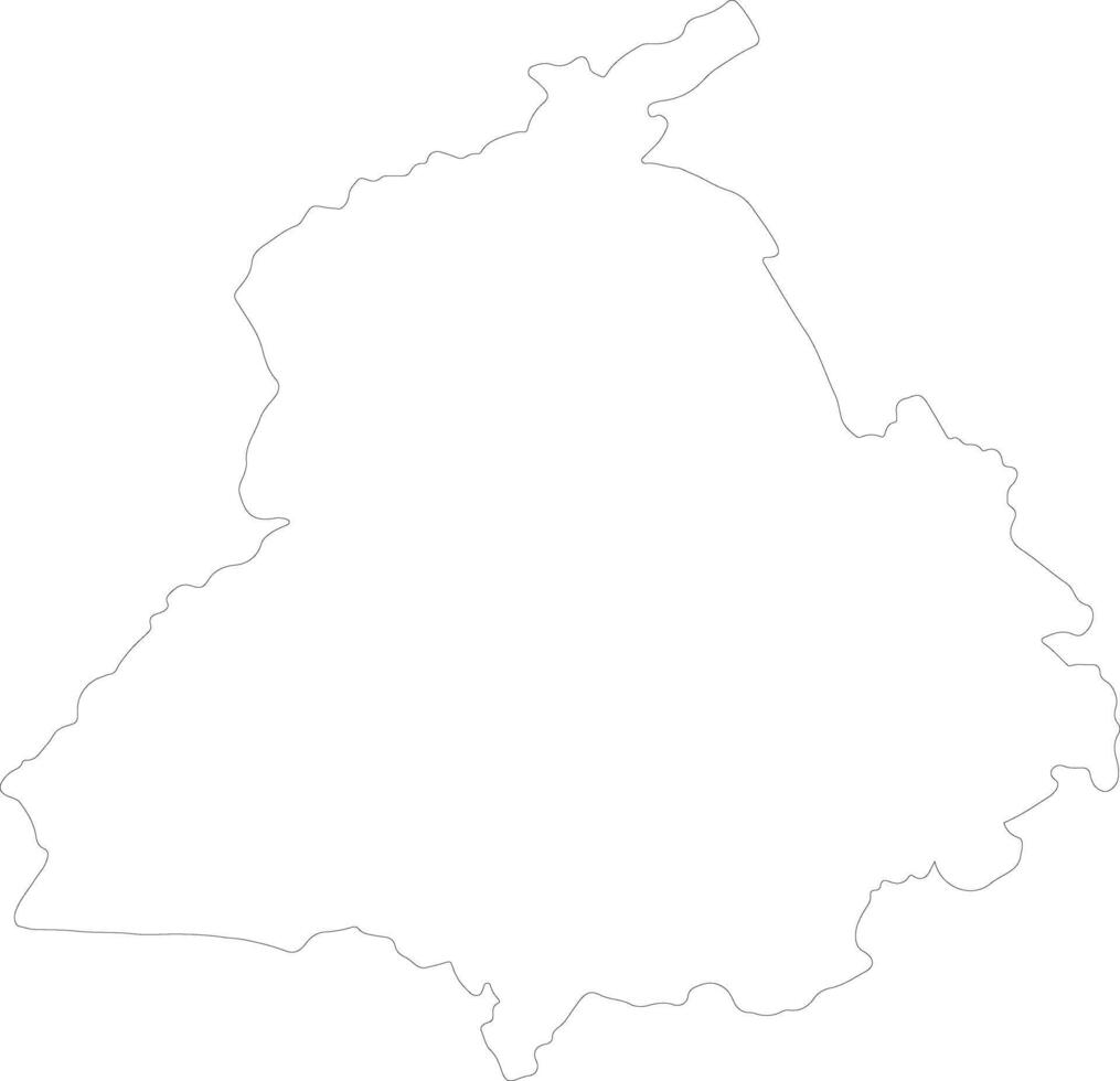 Punjab India contorno mapa vector