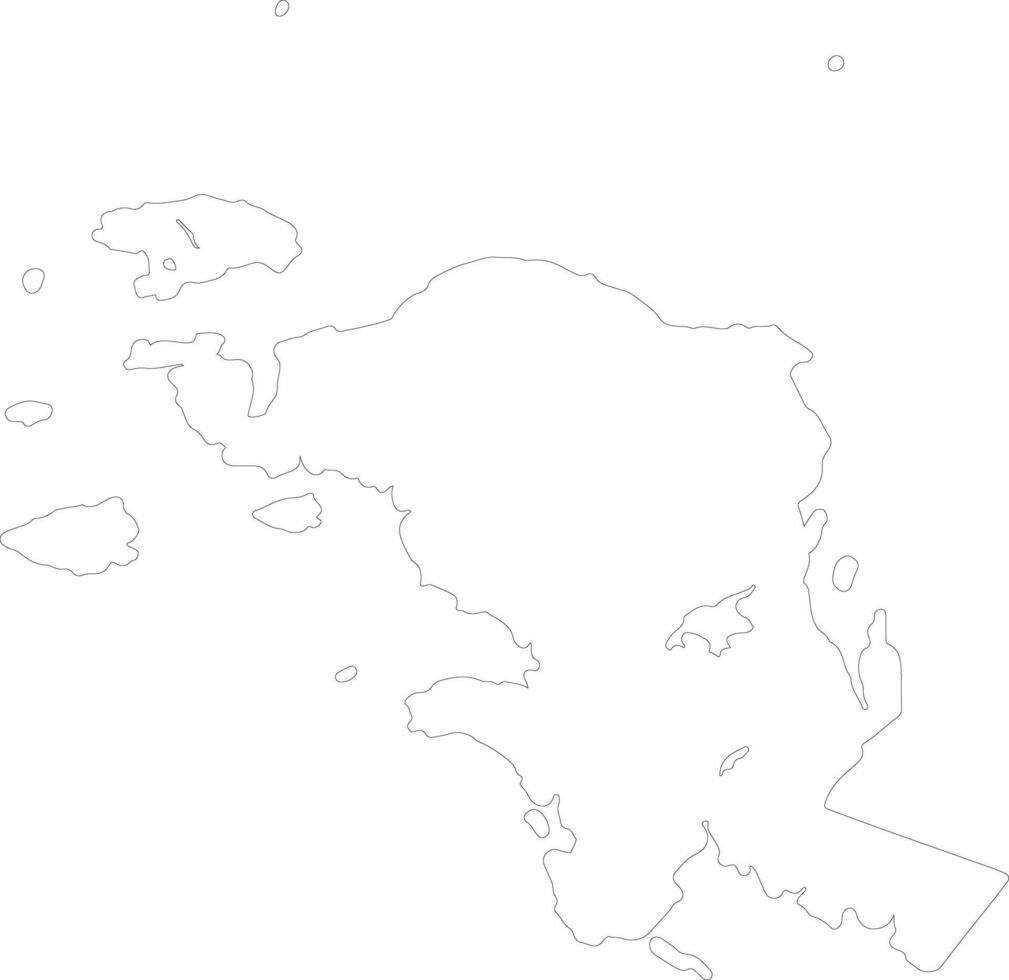 Papua Barat Indonesia outline map vector