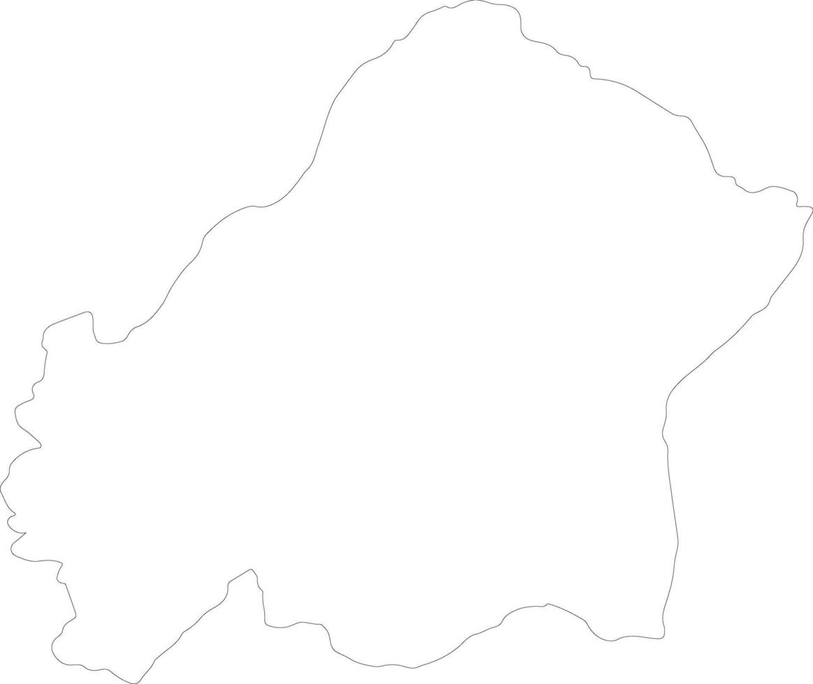 Plateaux Republic of the Congo outline map vector