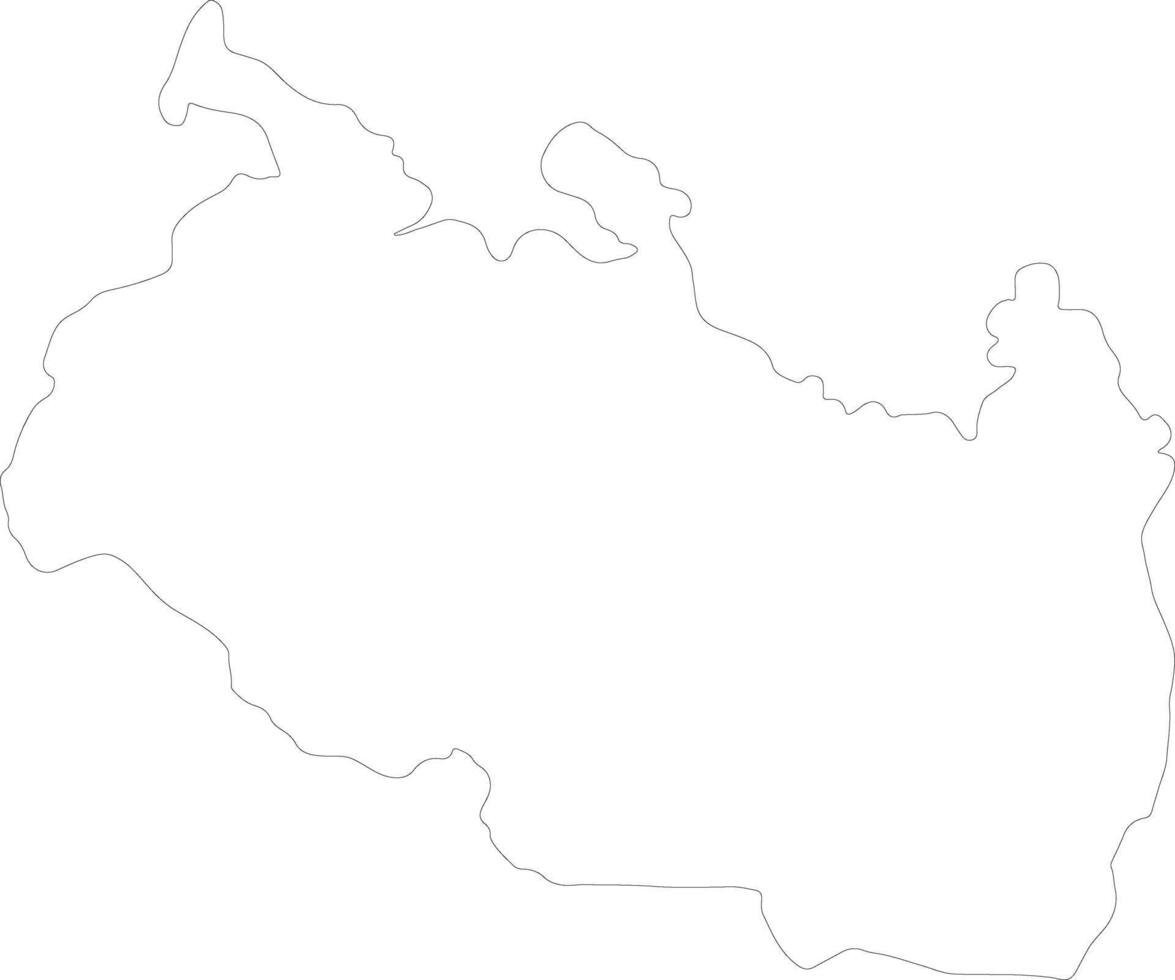 Rangpur Bangladesh outline map vector