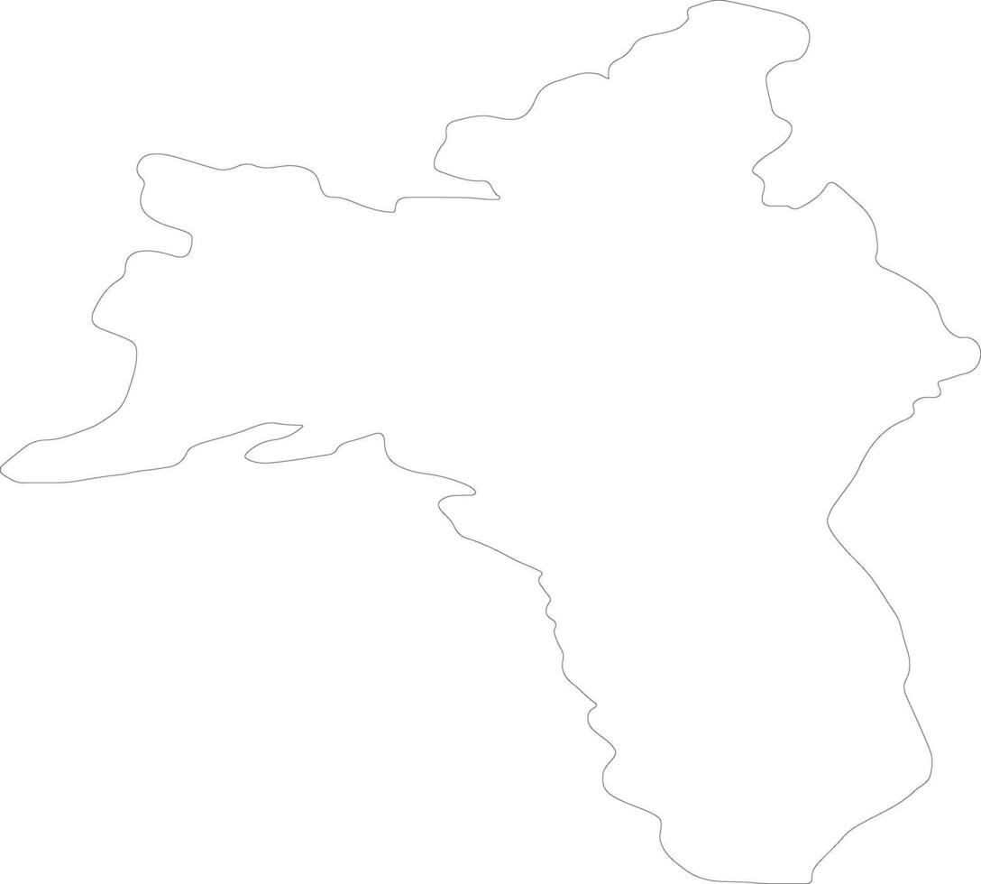 Roscommon Ireland outline map vector