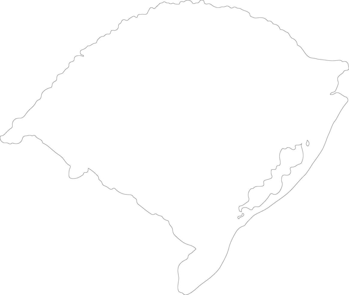 rio grande hacer sul Brasil contorno mapa vector