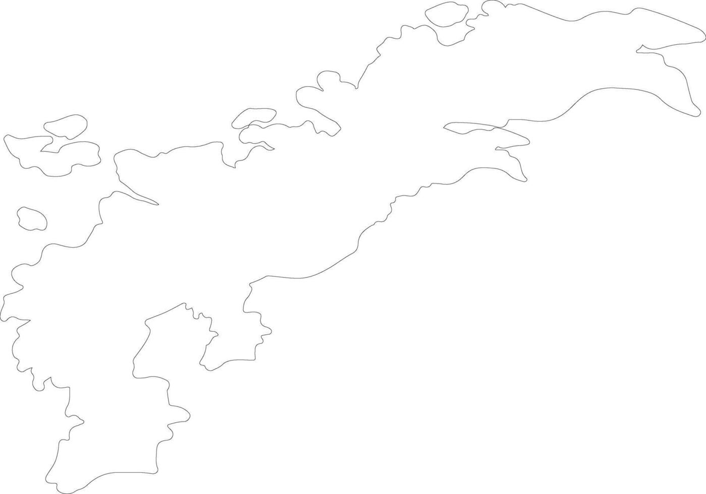 ostrobotnia Finlandia contorno mapa vector