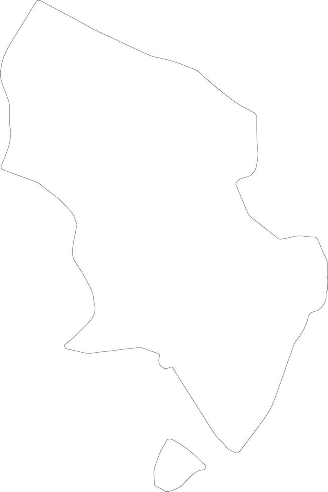 Pedernales Dominican Republic outline map vector