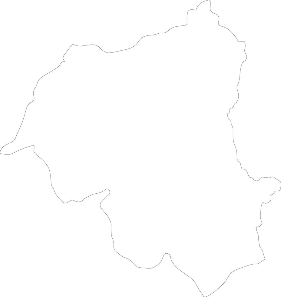 Ouham-Pende Central African Republic outline map vector