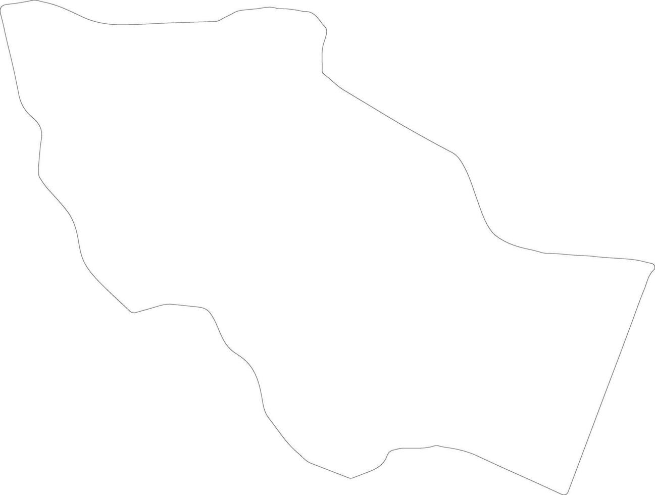 Saint Mary Jamaica outline map vector