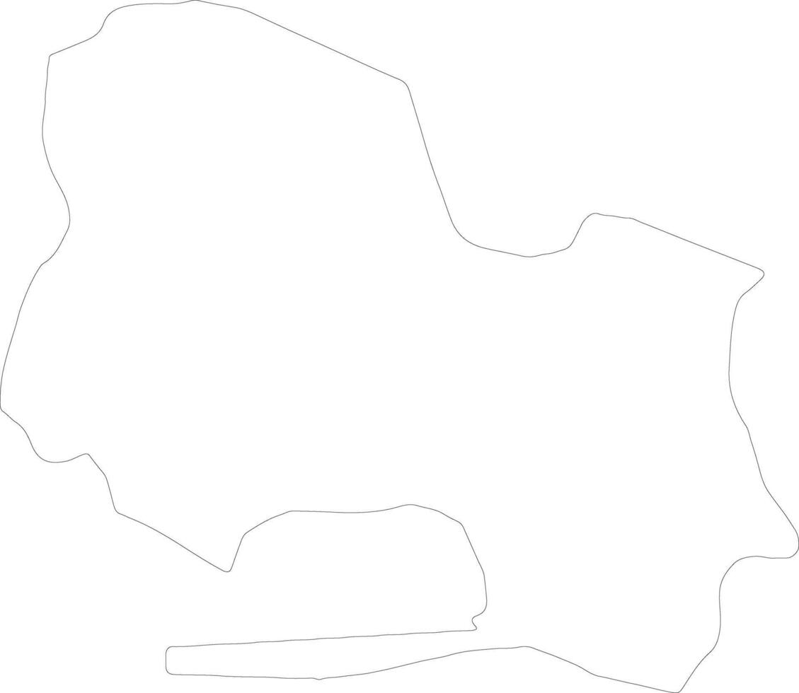 Saint Andrew Jamaica outline map vector