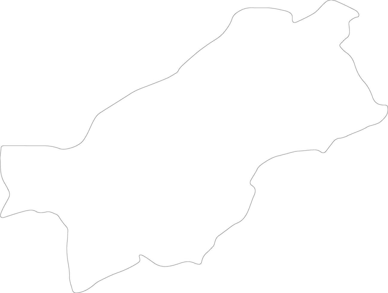 Paktya Afghanistan outline map vector