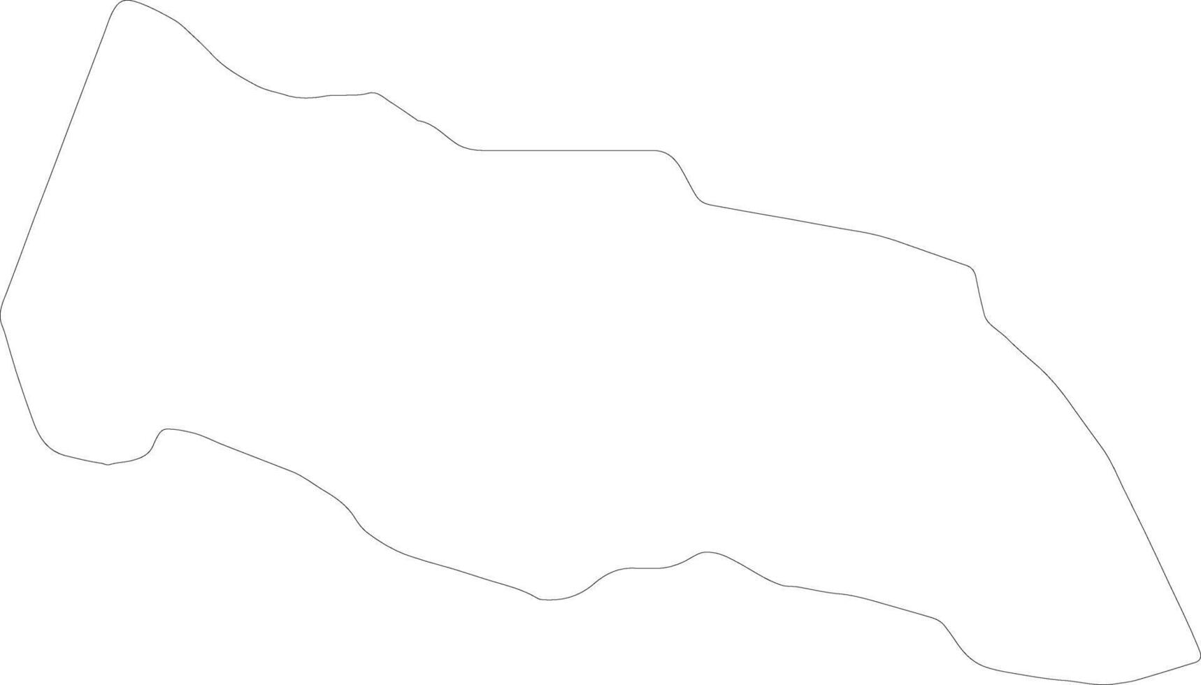 Portland Jamaica outline map vector