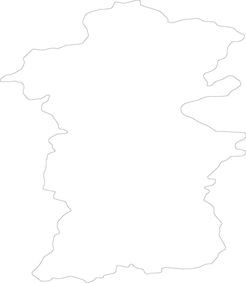 Powys United Kingdom outline map vector