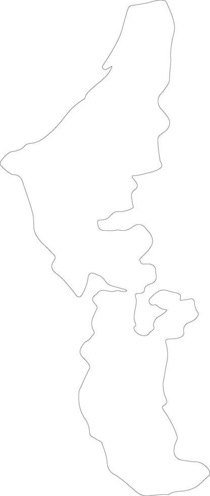 Ras Al Khaymah United Arab Emirates outline map vector