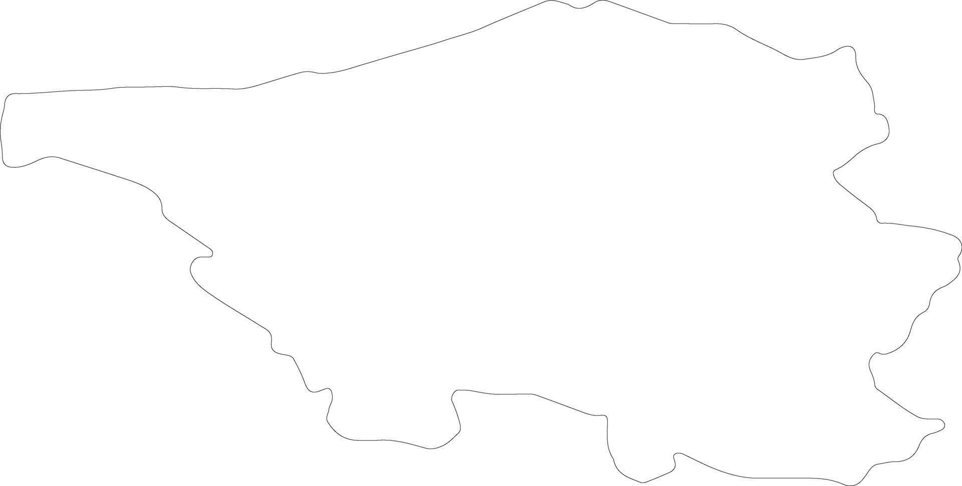 Saarland Germany outline map vector