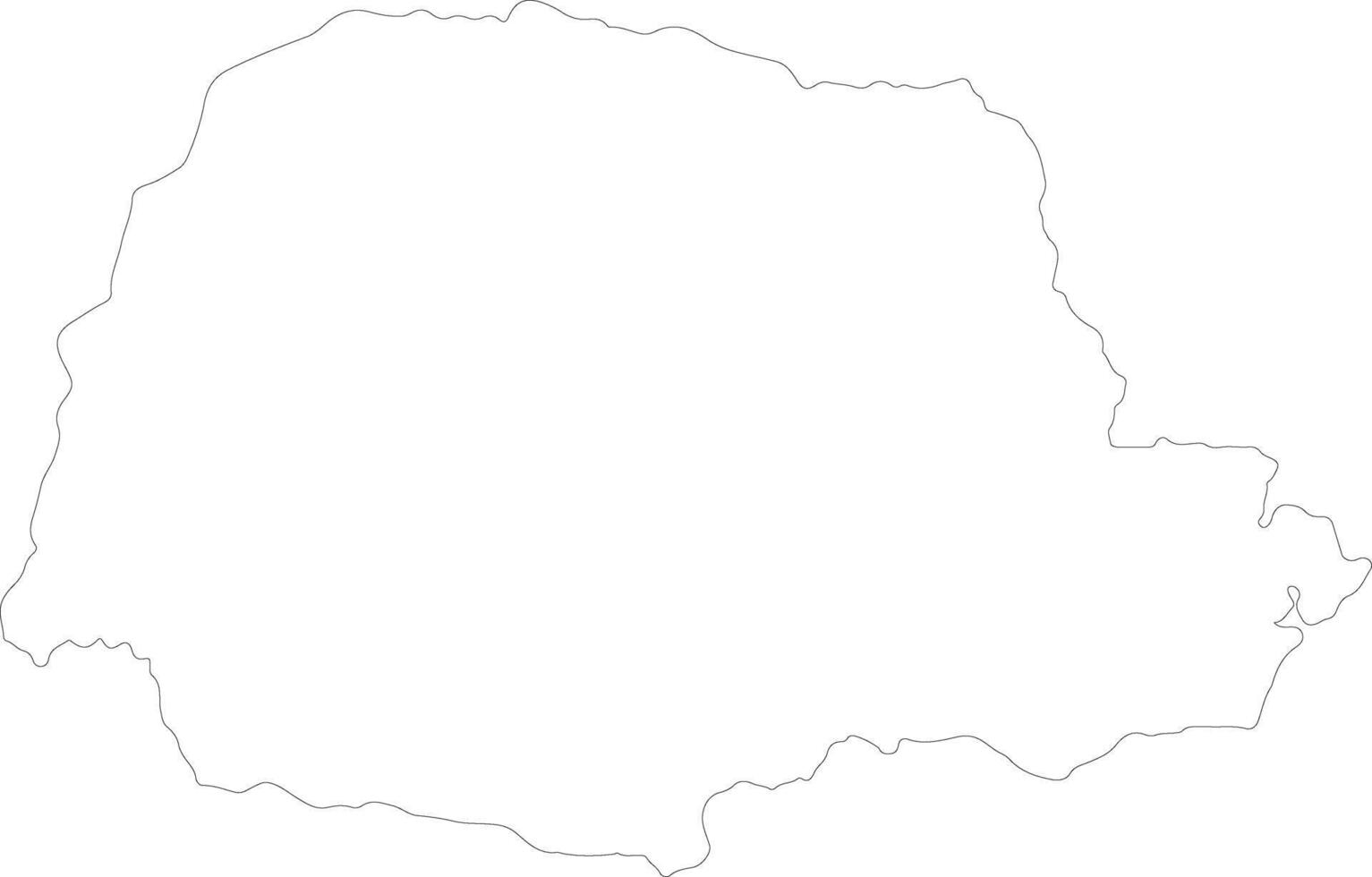 Parana Brazil outline map vector