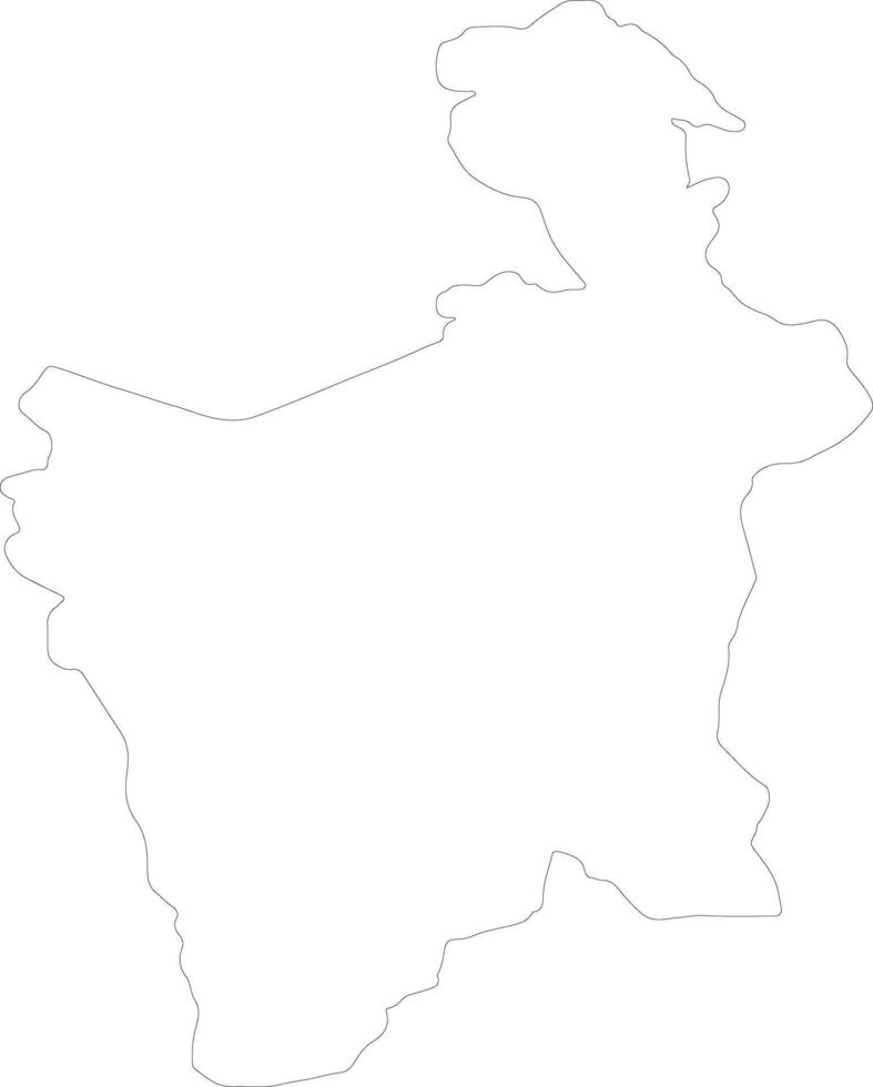 Potosi Bolivia outline map vector