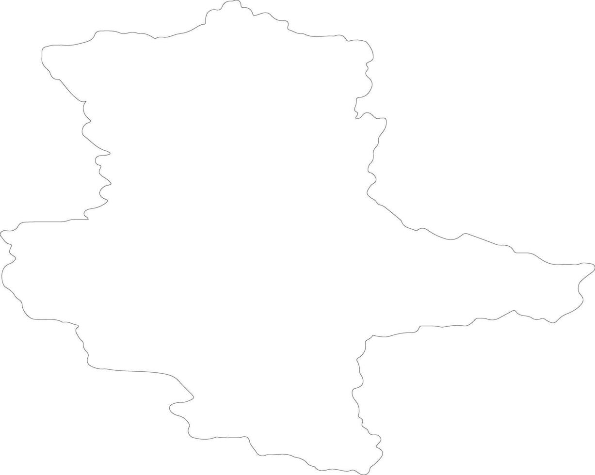 sajonia-anhalt Alemania contorno mapa vector