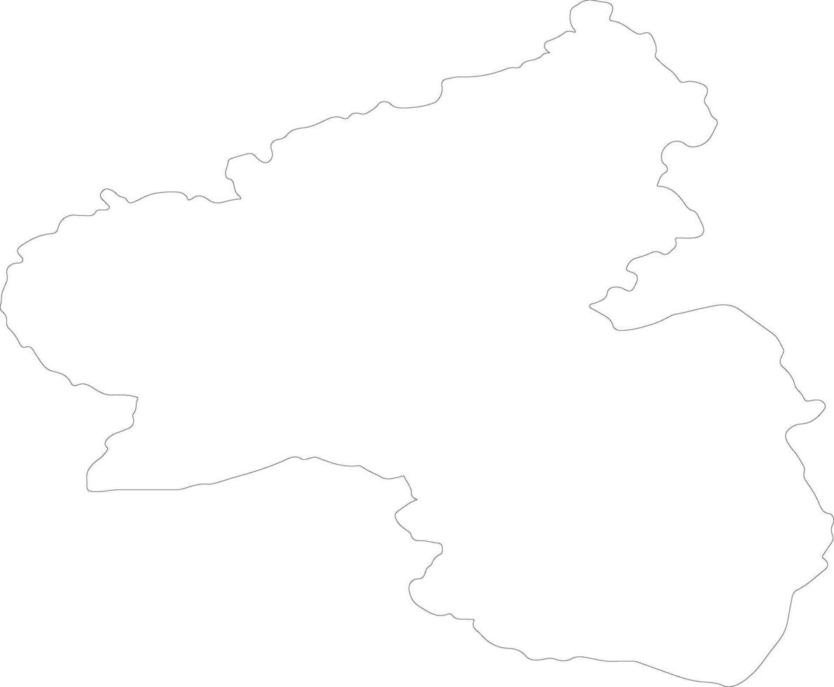 Renania-Palatinado Alemania contorno mapa vector