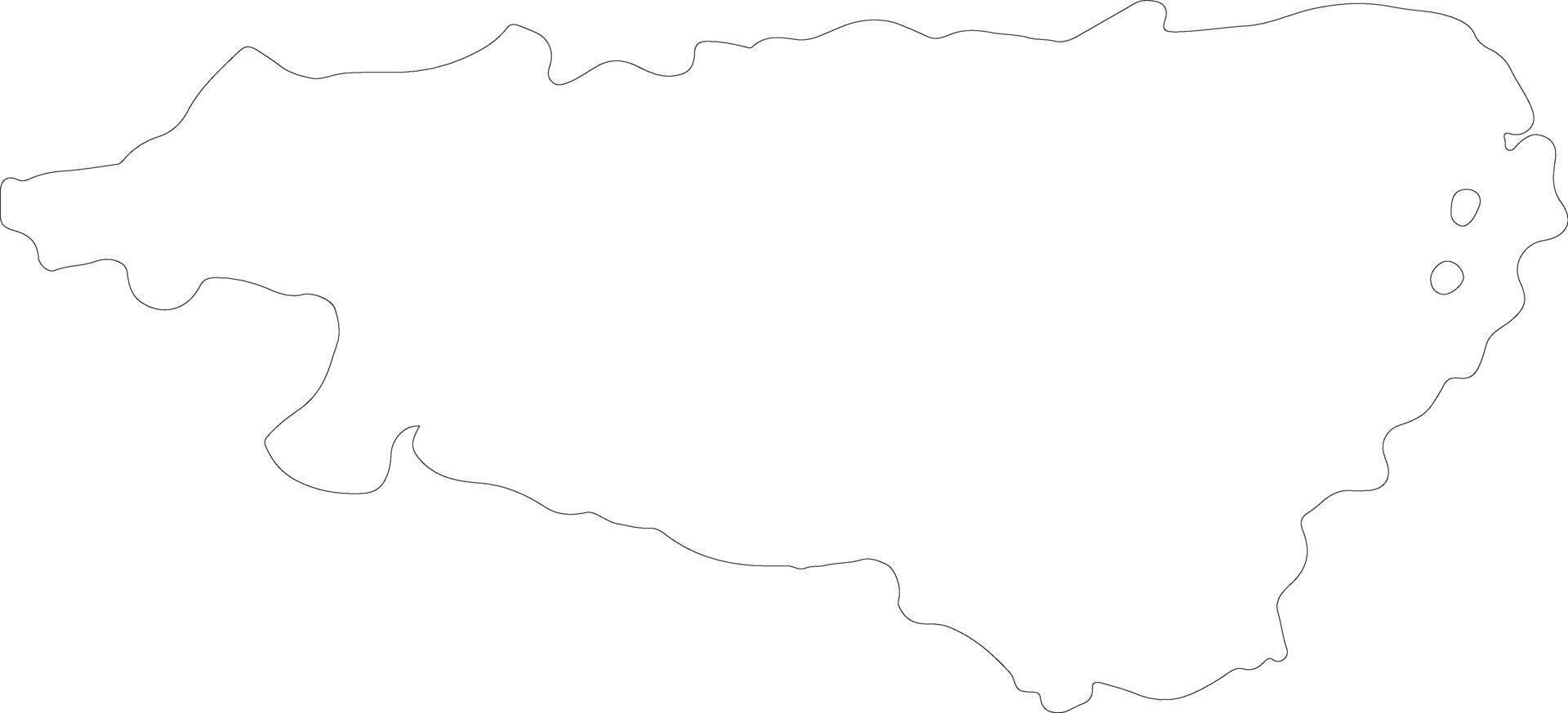 pirineos atlánticos Francia contorno mapa vector