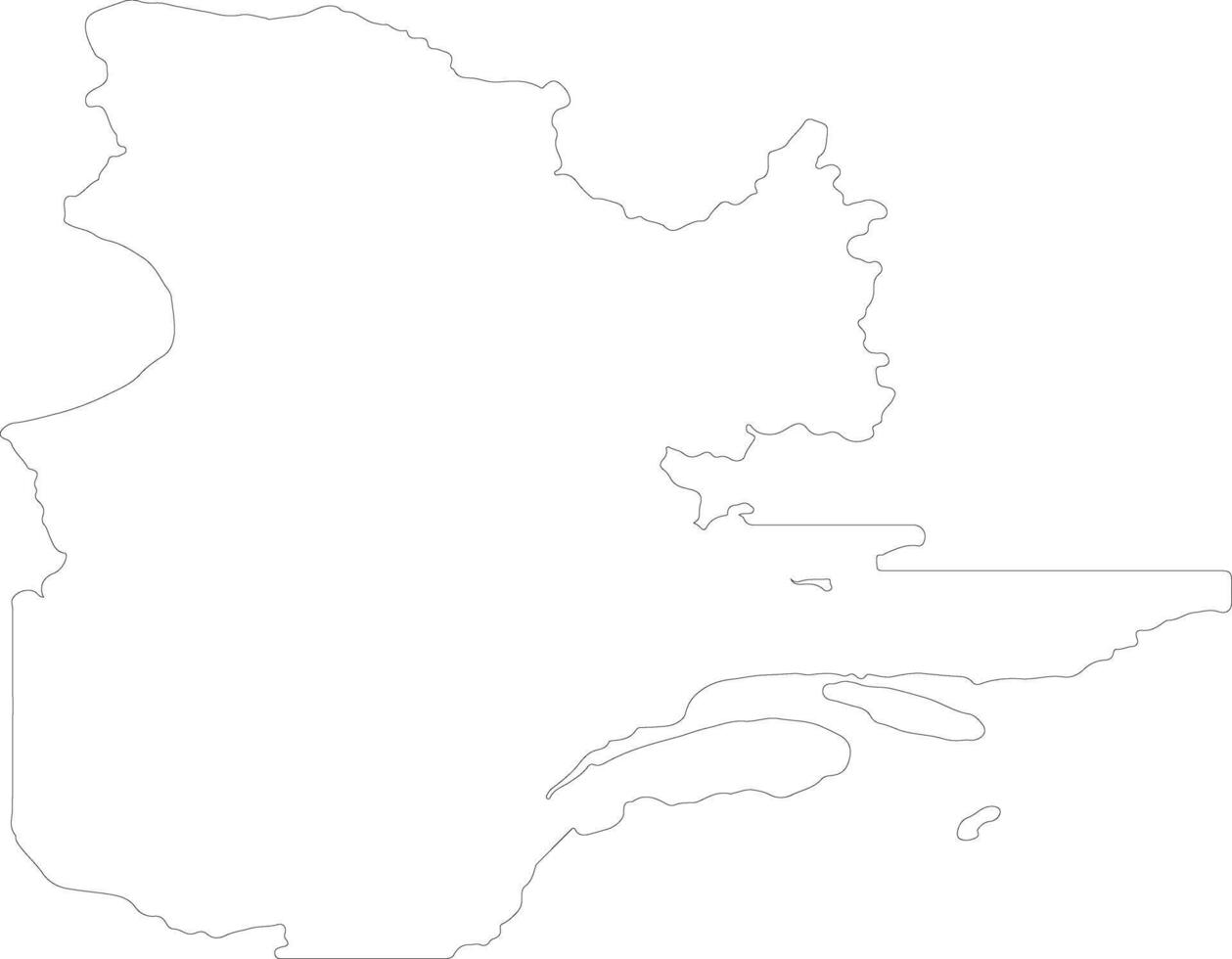 Quebec Canada outline map vector