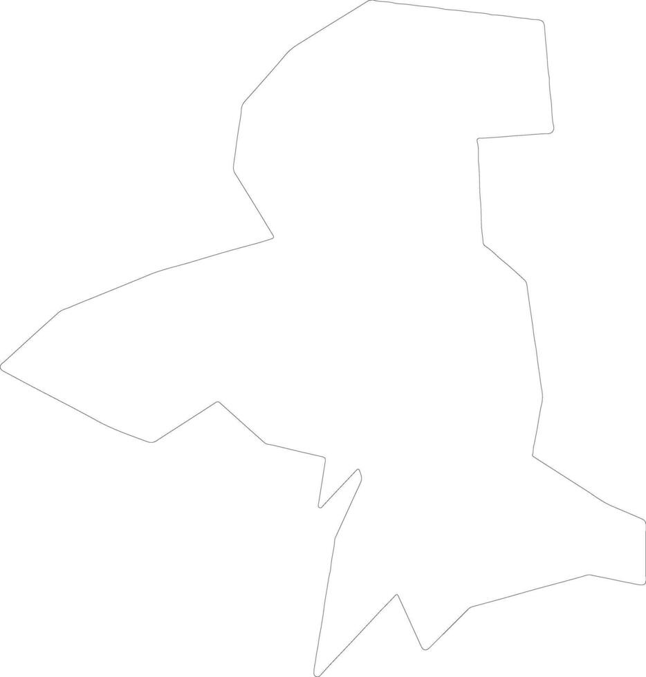 Saint John Antigua and Barbuda outline map vector