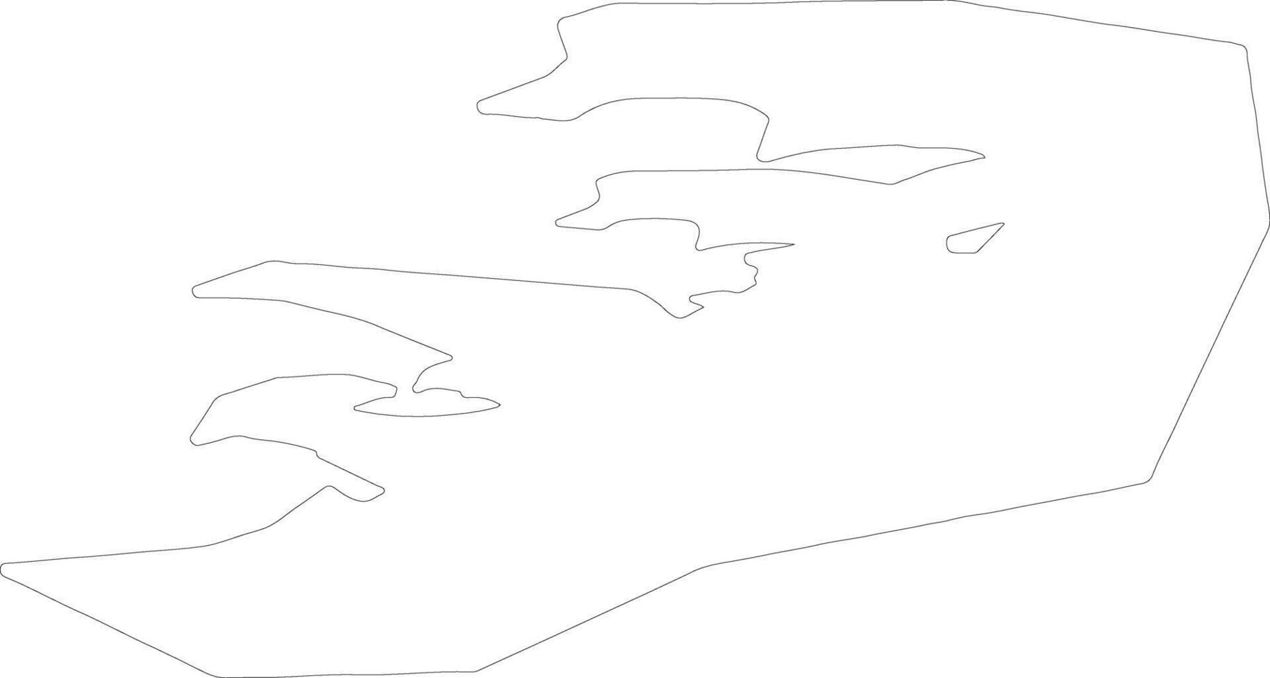 Reykjavik Iceland outline map vector