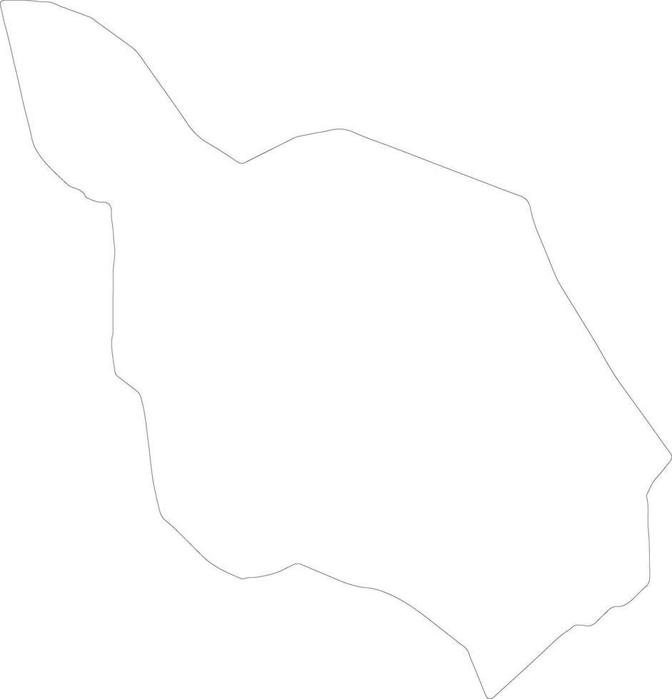 Saint Andrew Dominica outline map vector