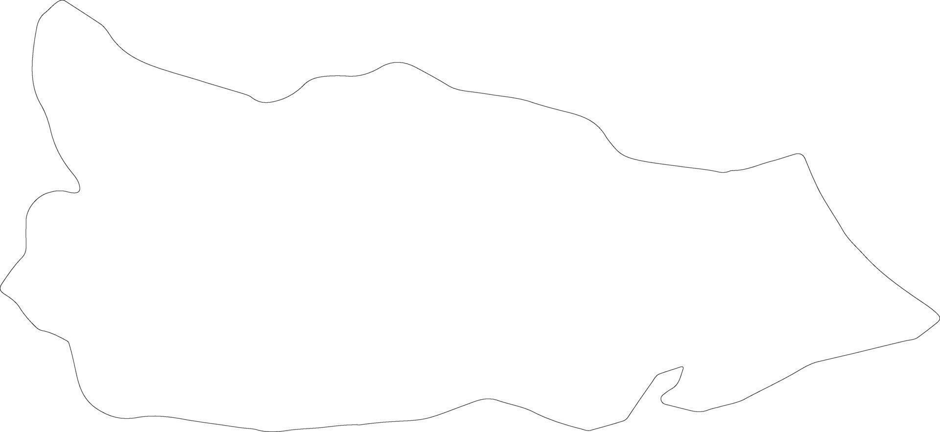 Saint Thomas Jamaica outline map vector