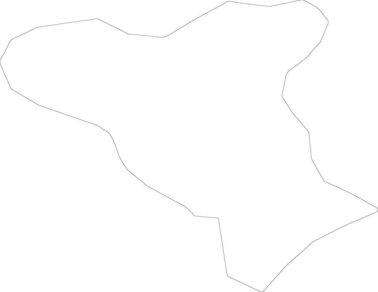 Qubadli Azerbaijan outline map vector