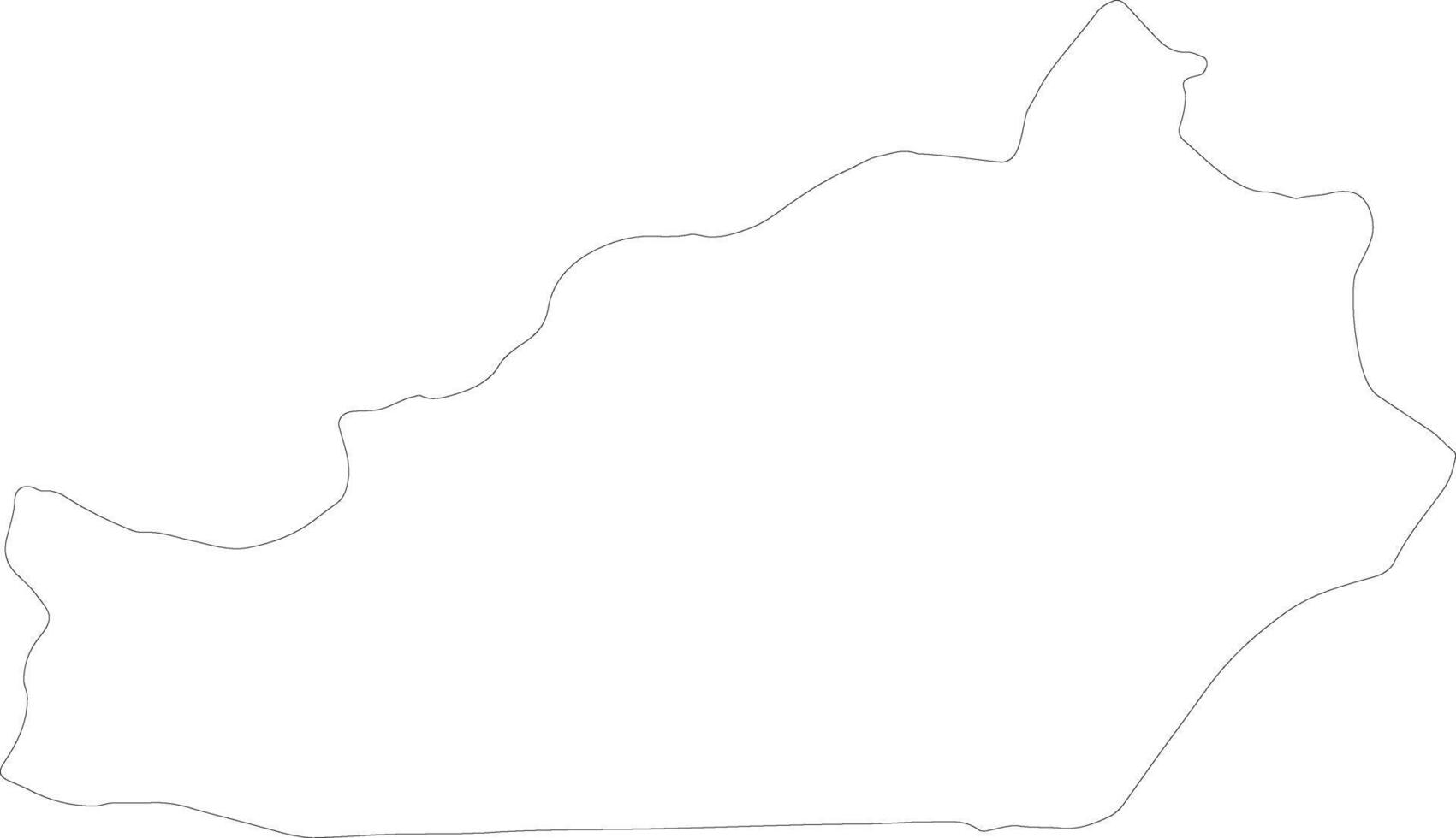 Semnan Iran outline map vector