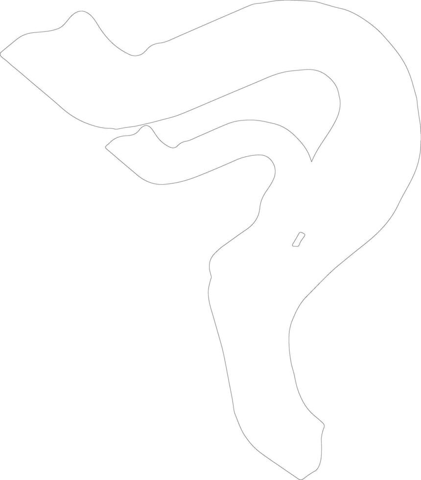 Qina Egypt outline map vector
