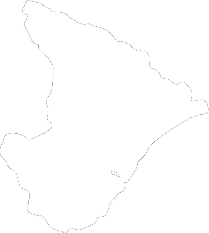 sergipe Brasil contorno mapa vector