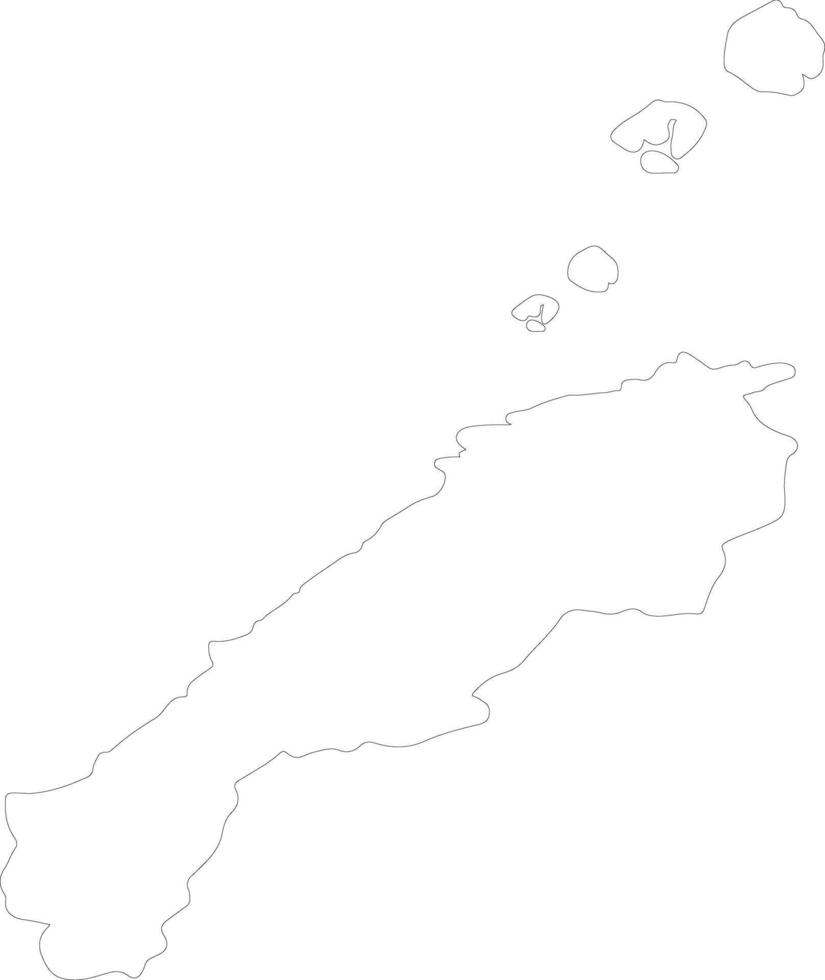 shimane Japón contorno mapa vector